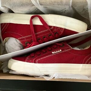 Taos Footwear Red Canvas Lace-Up Sneakers